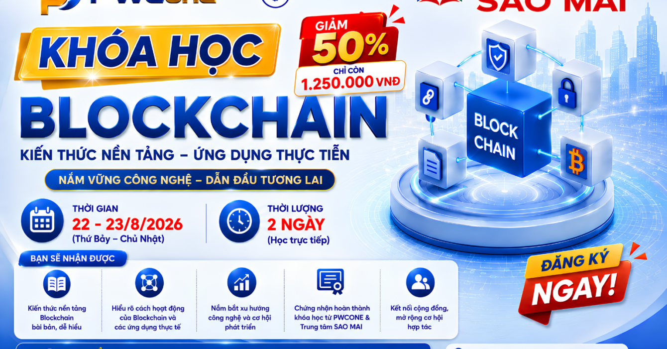 khoá học khoá học blockchain pwcone